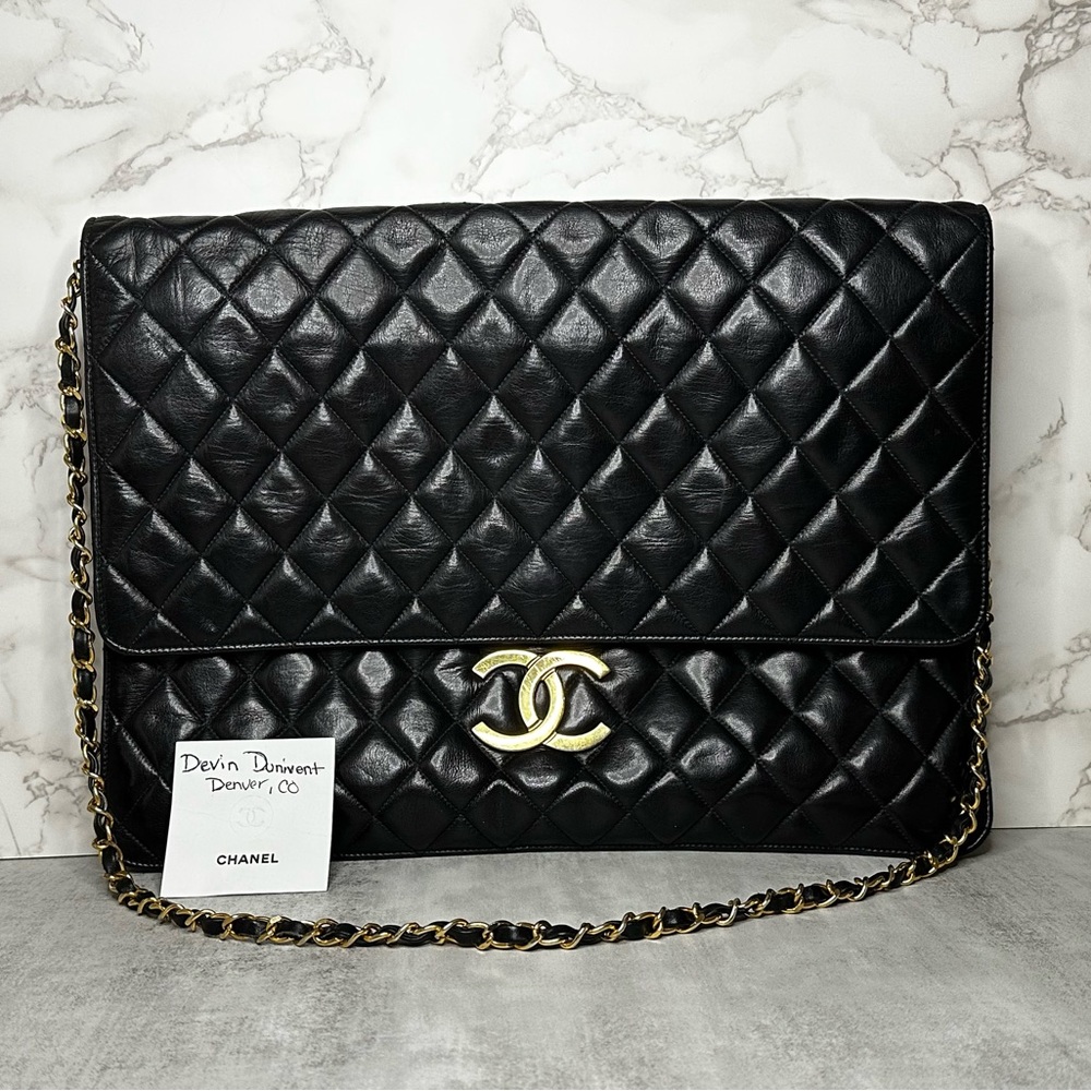Chanel Vintage Oversized XL Quilted Single Flap Bag